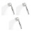 3Pcs Held Shower Head Silver Durable Bathroom Wand 10