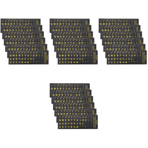 Étiquettes Clavier Anglais Noire Usage 2