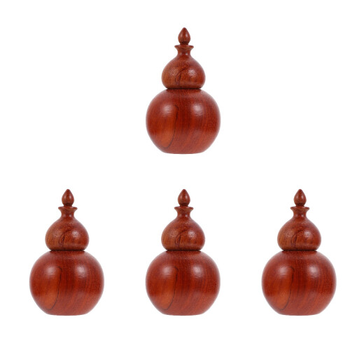 4Pcs Automatic Toothpick Storage Box Brown Stone Press Type Container 2