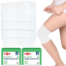 treat&ease 4pk Elastic Knee Support Small Size - Compression Sleeves for Stability & Comfort - Ideal for Sports, Walking, and Daily