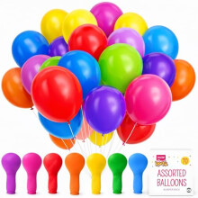 Jaunty Partyware 70pk Premium Latex Multicoloured Balloons, 10.5 Inch Size - Vibrant Party Balloon for Birthdays, Baby Showers & Kids' Parties