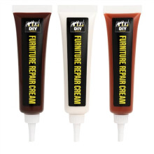 SOL 60g Furniture Repair Cream  3pk 20g White, Sapele and Cedar Colour Wood Scratch Remover for Tables