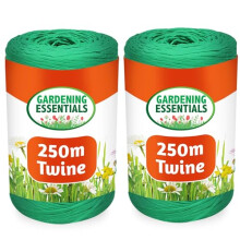 SOL 2pk 250m Garden Twine Natural Green Durable Garden String Green Garden Twine Plants Green Garden String Twine Polypropylene Gardening String Green