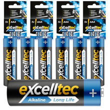 Excelltec 20pk Alkaline Batteries, 1.5V Double AA Disposable Household Batteries for Reliable Power, Long-Lasting Power with Leak-Resistant