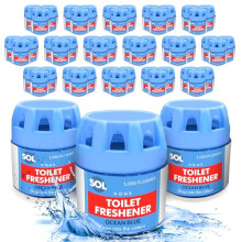SOL 48pk x 70g Toilet Fresheners, Ocean Scented Blue Cistern Blocks, Last 1000 Flushes, Prevents Limescale, Cleans Rims