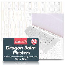 SOL 24pk Dragon Balm Plasters 12x15cm Adhesive Heat Patches - Soothes Back, Neck, Shoulder & Muscle Pain - Deep Penetrating Heat, Reduces Discomfort