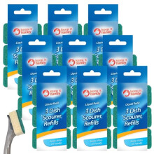 SOL 27pk (9x3pk) Washing Up Sponge Replacement Heads Compatible with Dishmatic Sponge Sponge Washing Up Brush Dish Brush