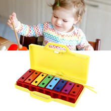 Colorful Child-friendly 8 Notes Xylophone Glockenspiel with 2 Mallets for Kids