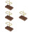 4Pcs Coffee Filter Holder Wooden Brass Stable Storage for Kitchen Bar 6