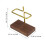 4Pcs Coffee Filter Holder Wooden Brass Stable Storage for Kitchen Bar 8