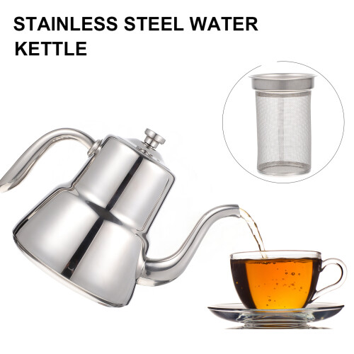 1pc Kettle Stainless Steel Water Container Manual Office 2