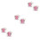 3Pcs Men Cufflinks Pink Sleeve Button Elegant 4