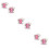 3Pcs Men Cufflinks Pink Sleeve Button Elegant 8