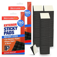 SOL 320pk Exterior Double Sided Sticky Pads 2x2cm Adhesive Strips Strong Mounting Squares Foam Backed Tape for Home Office Wall Decor Craft DIY Fixing