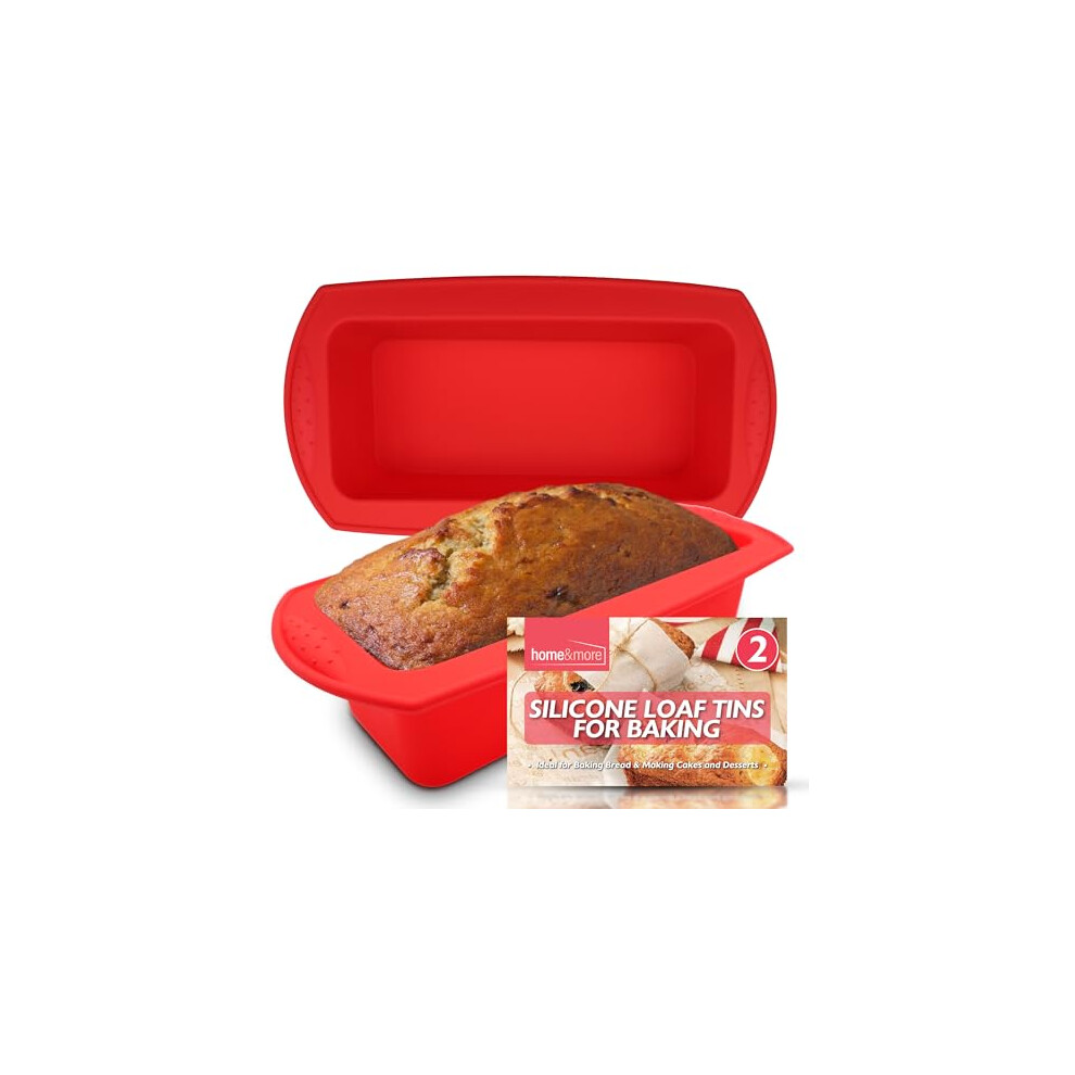 Sol 2Pk 2Lb Silicone Loaf Tin Bread 27 X 13 X 6.5 Cm Non Stick Silicone Baking Moulds Flexible Bakeware Durable Oven Safe Easy Release Dishwasher Safe