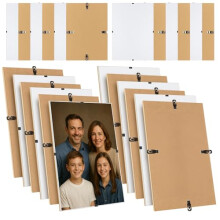 SOL 24pk A4 Clip Frames, 8x12 Frameless Clip Picture Frames, Poster, and Certificate Display, Durable Clip Frame A4 Clear Non Glass Shatter Resistant