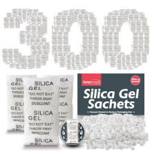 SOL 300pk Silica Gel Sachets for Clothes Container, Moisture Absorber Desiccant Sachets for Food Storage Contacts, Electronics & Bag, Compact