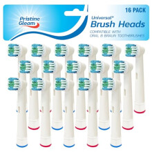 SOL 16pk Universal Electric Toothbrush Heads Replacement, Compatible with Oral-B Braun, Soft Bristles for Plaque Removal, Snap-On Design