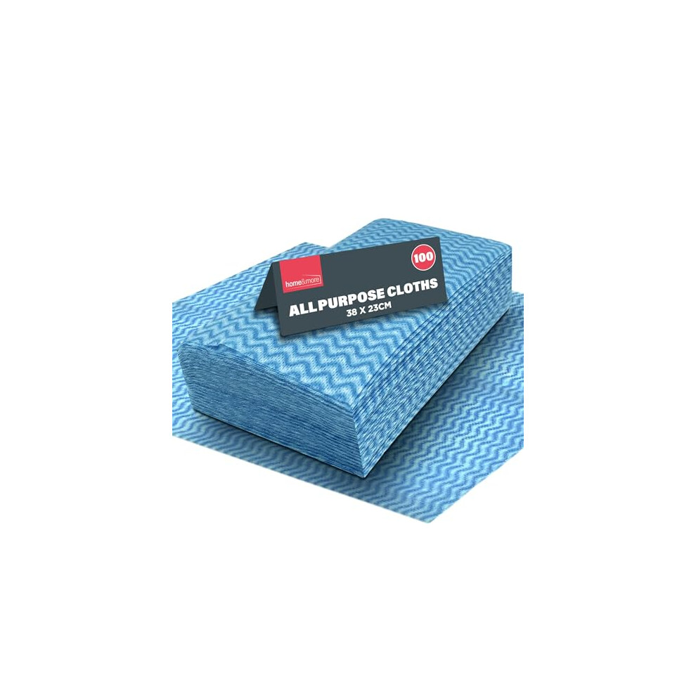 Sol 100Pk All Purpose Clothes, 38X23cm Disposable Cleaning J Cloths Blue, Soft, Absorbent, Gentle & Reusable For Household And Professional Cleaning