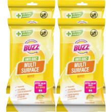 Buzz 220pk Multi Surface Wipes, Lemon Scent Household Multipurpose Cleaning Wipes for Kitchen, Bathroom & Floor