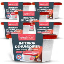 SOL 6pk Interior Dehumidifiers Disposable, 400ml Damp Traps Moisture Absorbers Multipack for Wardrobe, Windows & Home, Prevents Damp