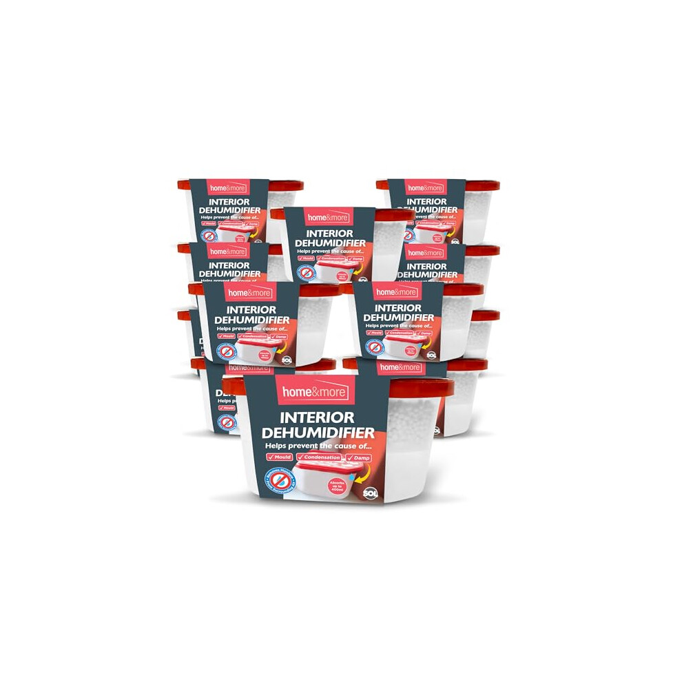 New Sol 12Pk Interior Dehumidifiers Disposable, 400Ml Damp Traps Moisture Absorbers Multipack For Wardrobe, Windows & Home, Prevents Damp