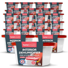 SOL 36pk Interior Dehumidifiers Disposable, 400ml Damp Traps Moisture Absorbers Multipack for Wardrobe, Windows & Home, Prevents Damp
