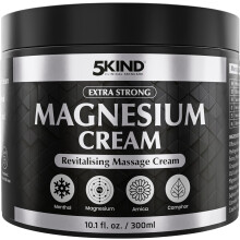 5Kind Extra Starka Magnesiumkräm 10.1 fl oz - Lindring av Neuropati - Lotion för Rastlösa Ben