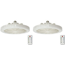 2X E27 Ceiling Fan with Light & Remote Control, Fan Light, Lighting Fan, LED Ceiling Fan Lamp A