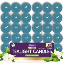 SOL 30pk Tea Light Candles Mountain Spring 3.5 Hour Burn Time, Scented Tea Lights with a Refreshing Fragrance - Ideal for Home, Relaxation