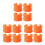 12Pcs Lightweight Orange Clip-Mounted Rear Fork Chain Protector Rings 5