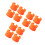 12Pcs Lightweight Orange Clip-Mounted Rear Fork Chain Protector Rings 6