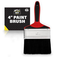 SOL 4 Inch Paint Brush - Fence Paint Brush for Interior and Exterior - Ideal for DIY, Walls, Woodwork, and Home Renovation