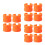 12Pcs Lightweight Orange Clip-Mounted Rear Fork Chain Protector Rings 7