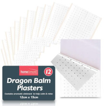SOL 12pk Dragon Balm Plasters 12x15cm Adhesive Heat Patches - Soothes Back, Neck, Shoulder & Muscle Pain - Deep Penetrating Heat, Reduces Discomfort
