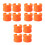 12Pcs Lightweight Orange Clip-Mounted Rear Fork Chain Protector Rings 9