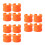 12Pcs Lightweight Orange Clip-Mounted Rear Fork Chain Protector Rings 10