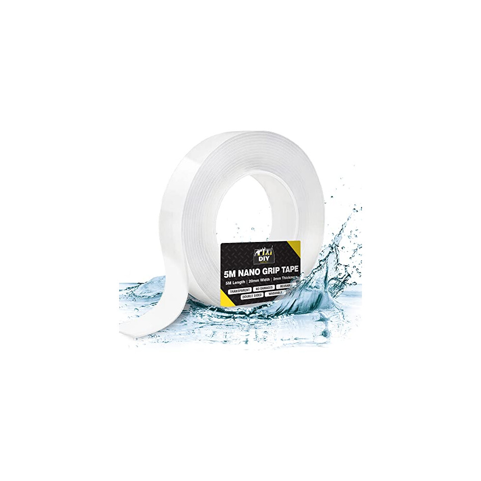 Sol 5M Nano Tape Crafts Double-Sided Adhesive Tape 5M X 20Mm X 2Mm Strong, Waterproof, Heavy-Duty Mounting Tape For Home, Office, Diy
