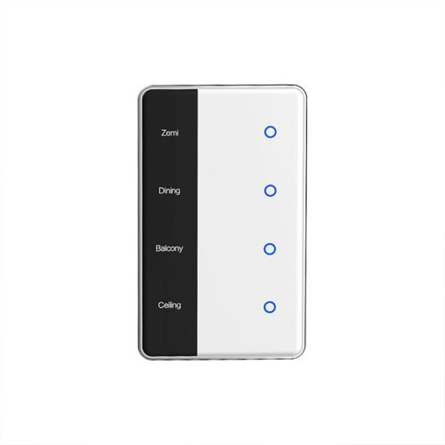 Matter WIFI DIY Name  4 Gang  Touchscreen  US Type Work with Tuya Alexa  Home Voice Control