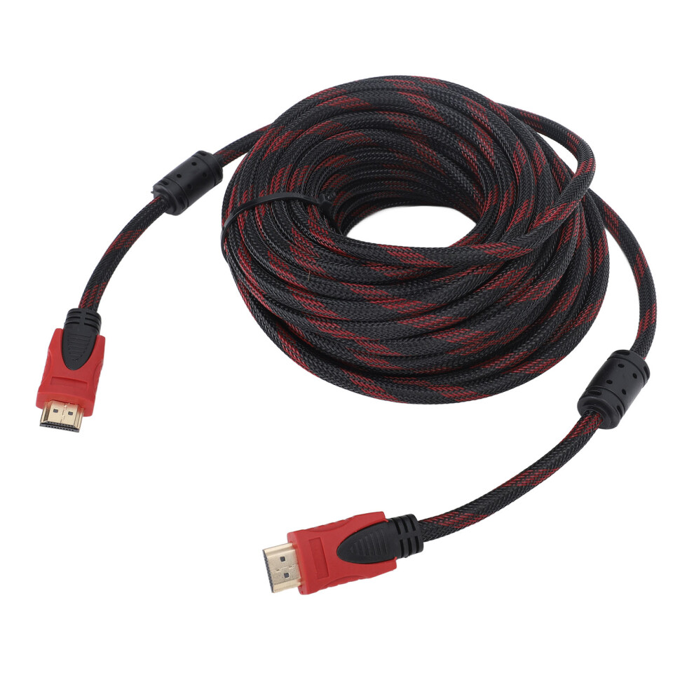 Hdmi 1.4 Cable 15M 49.2Ft 1080P Hd Sound Video Red/Black 7681387248761