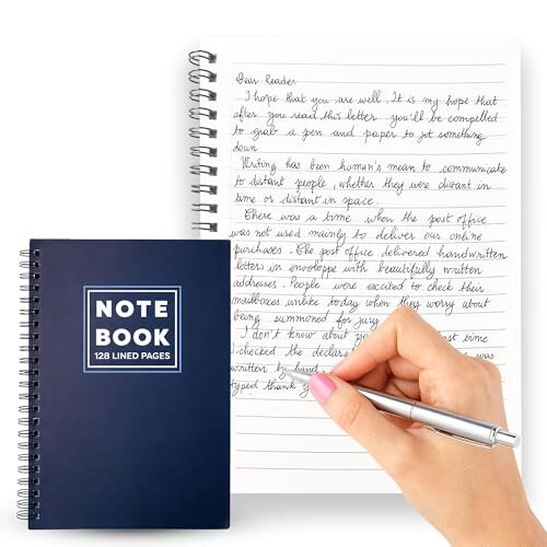 SOL SOL A5 Notebook, 64 Sheets Spiral Notebook A Lined Pages for Notes, Journaling & Planning, Compact & Lightweight Design, Portable Pocket