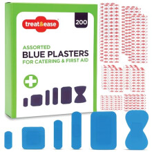 SOL 200pk Blue Plasters for Catering & First Aid