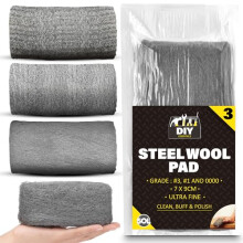 3 Meter Steel Wool Pads Assorted Grades Wire Wool