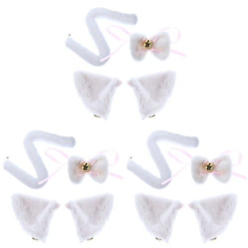 3Ensembles Accessoires Costume Chat Oreilles Queue Clip 2