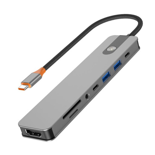USB-C Hub USB C to -Compatible Adapter USB3.0 Docking Station PD Charging /TF Card Reader for Laptop
