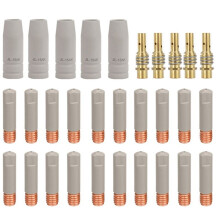 30Pcs/Set Coating Protection Nozzle MIG Torch Gas Nozzle Tip Holder for 15AK MIG MAG Welding Torch 0.8mm