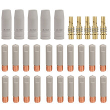 30Pcs/Set Coating Protection Nozzle MIG Torch Gas Nozzle Tip Holder for 15AK MIG MAG Welding Torch 1mm