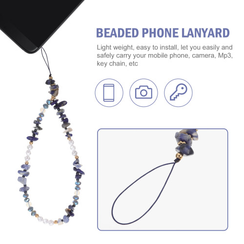 Mobile Phone Chain Charms For Case Beaded Wrist Strap Lanyard 2