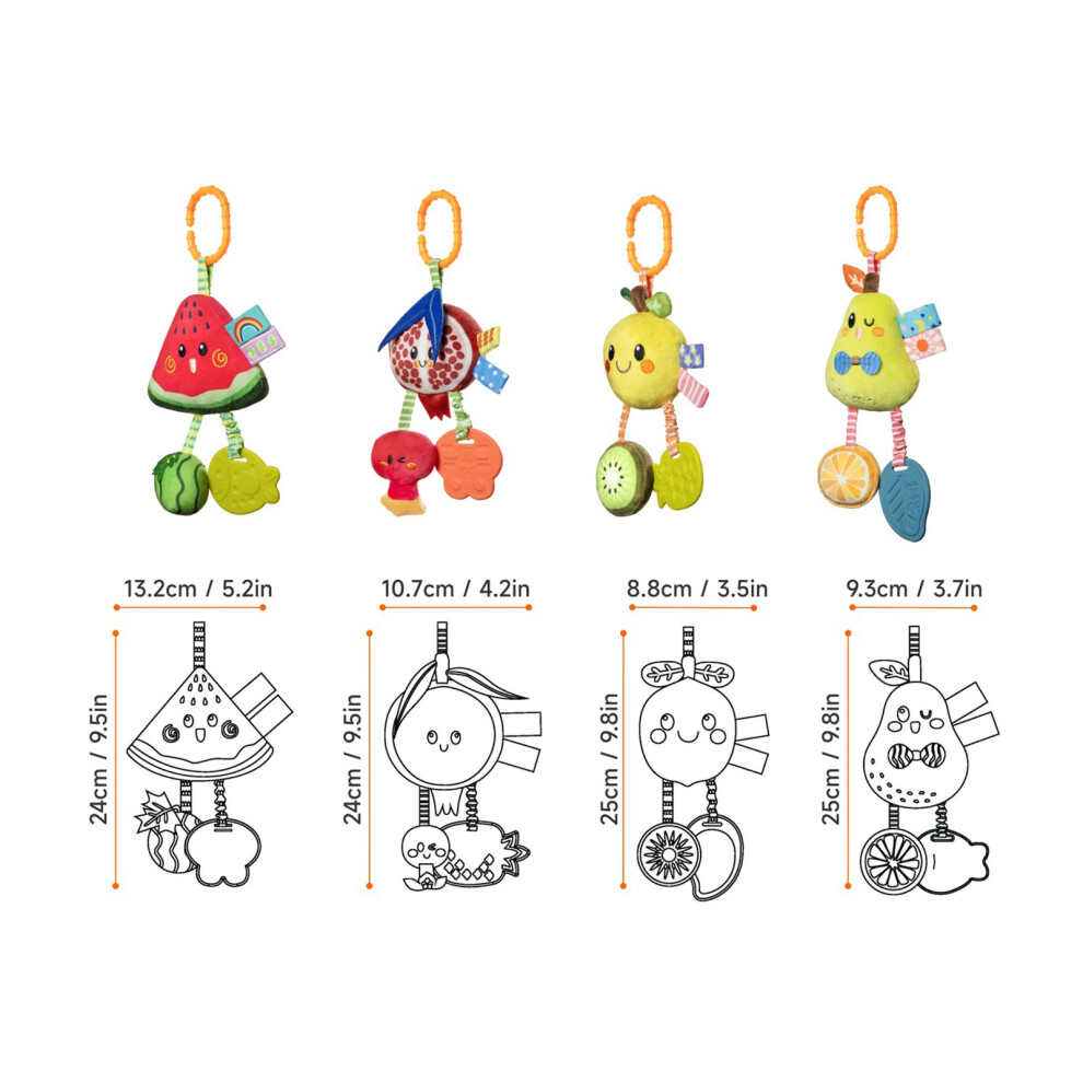 Hue-Grain Baby Gym Hanging Rattle Toys 0-6M