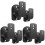 3Paires Support Mural Enceintes Noir Design Élégant Pour 3
